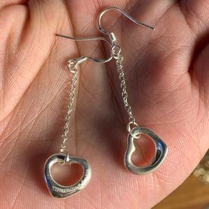 Silver Heart Shaped Earrings | Tiffany & Co. Design